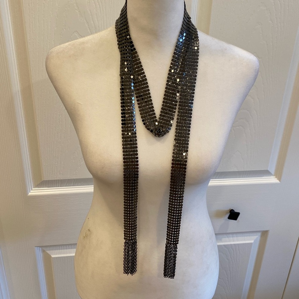Vintage Elegant Black Mesh Necklace